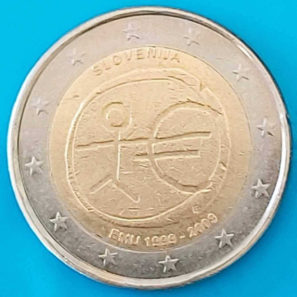 2 Euros de 2009 da Eslovénia 10 Anos da U.E,M.