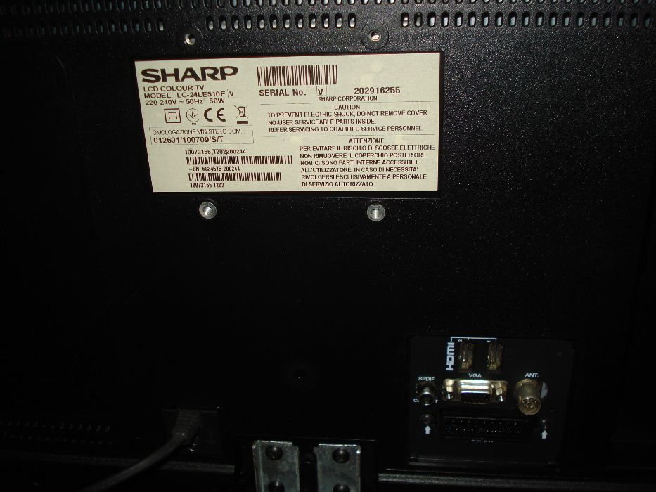 SHARP LC-24LE510E TV 24" LED (60cm przekątna) uszkodzony.