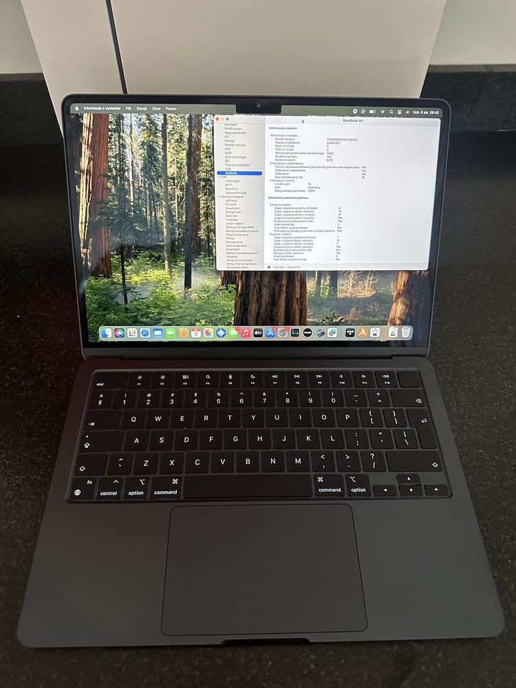 Macbook Air, 16gb, 256gb, M2, gwarancja Apple