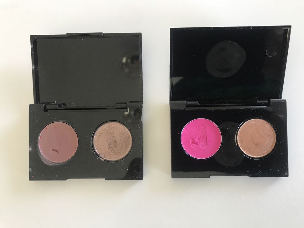Batons vermelho, rosa, castanho e dourado