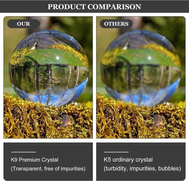 Bola de vidro k9 para fotografia efeitos e distorções 4/6/7/8/10/13 cm