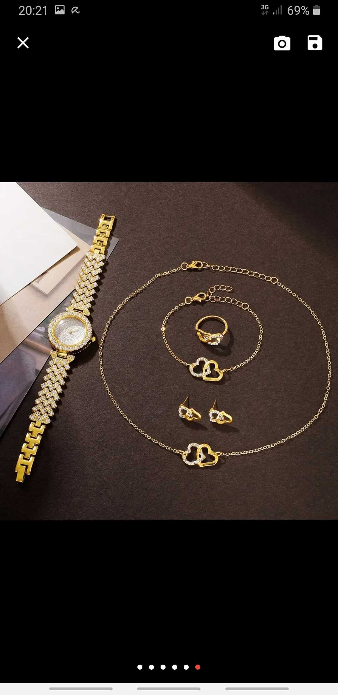 Zegarek damski + elegancki  zestaw biżuterii