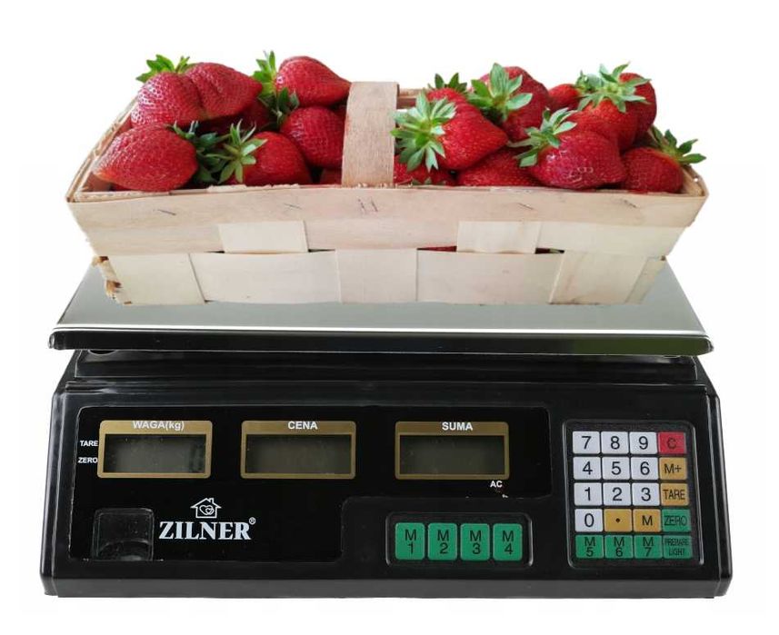 WAGA SKLEPOWA 40 kg 2g elektroniczna akumulatorowa magazynowa ładowana