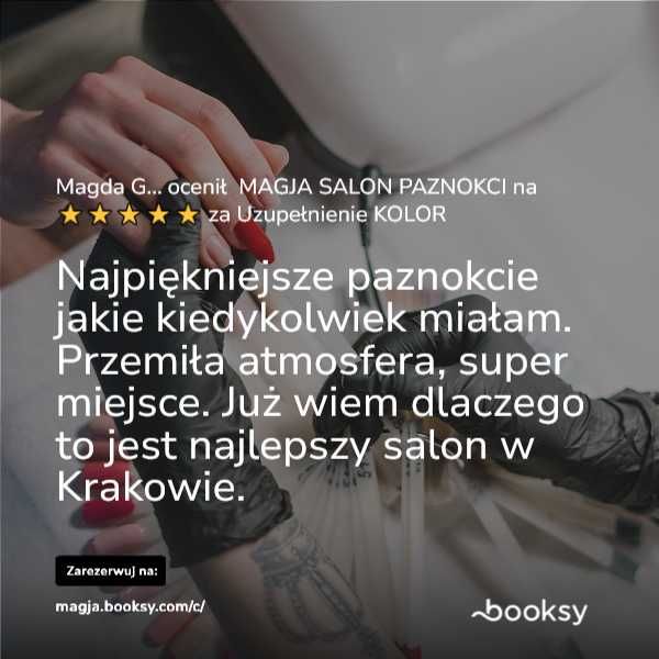 Manicure Hybrydowy, Paznokcie Żelowe, pedicure - MAGJA Kraków Centrum.