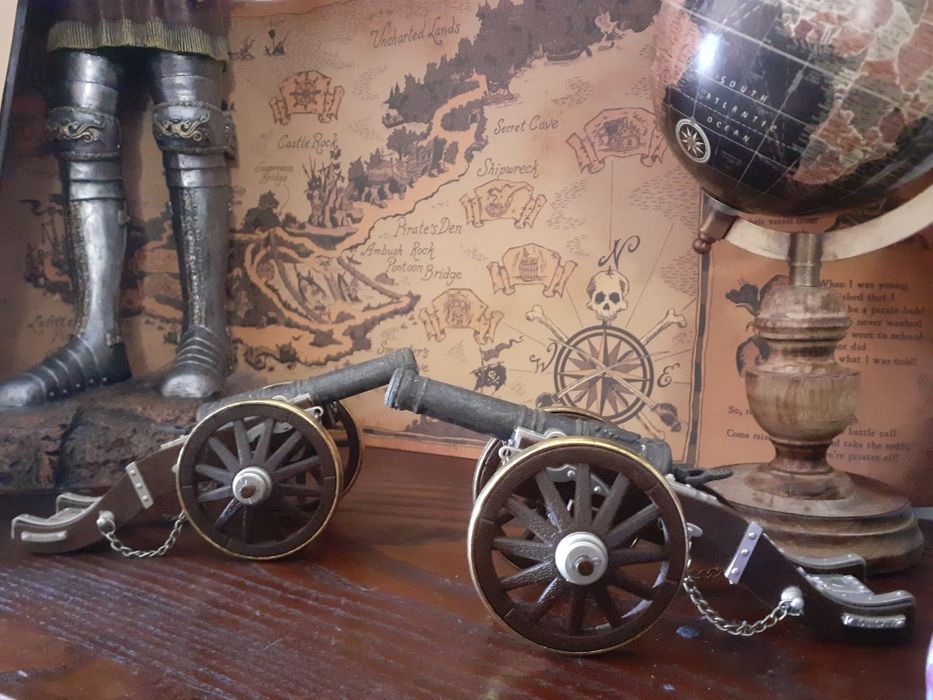 2 Replica Canhão Louis XIV 1643 Mapa decorativo Coleção