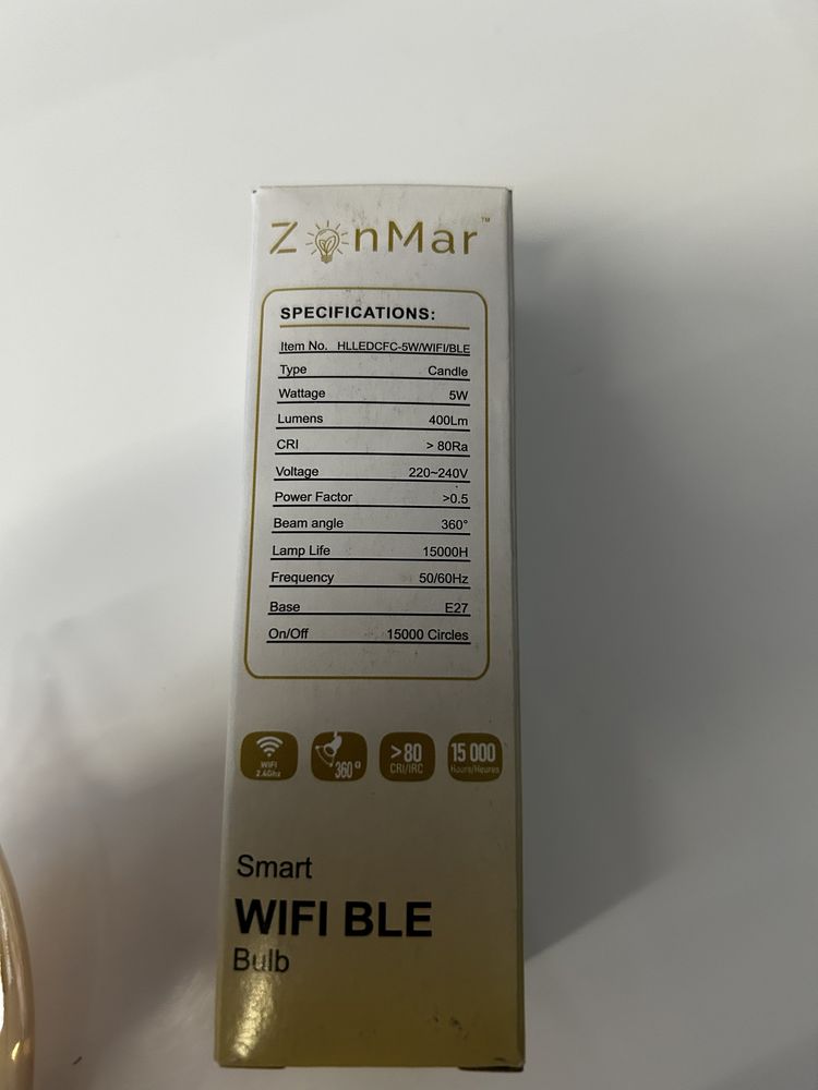 Nowa żarówka WiFi BLE Smart LED 50 W zapakowana