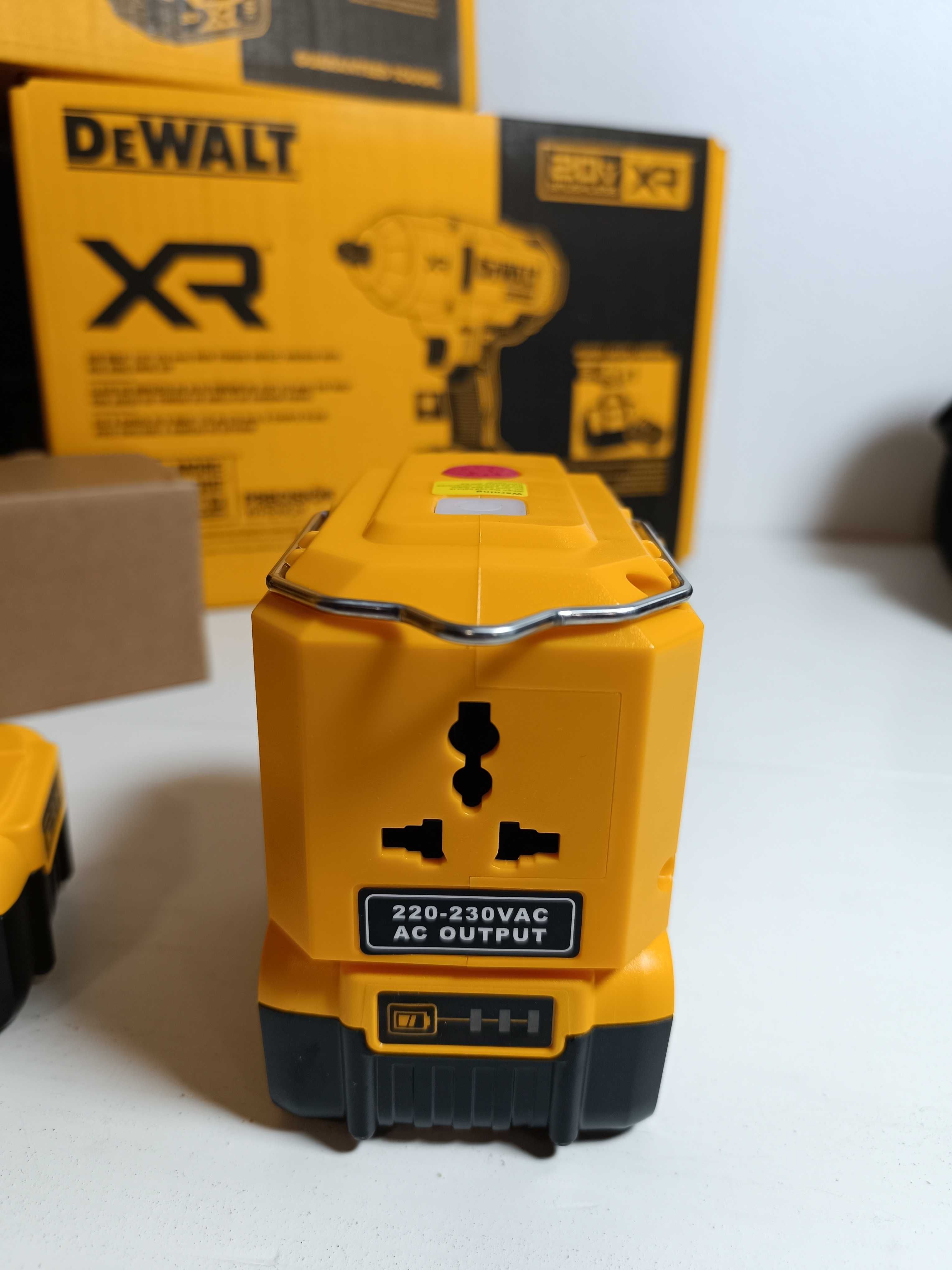 Инвертор dewalt інвертор 200вт з Америки 20в з ліхтарем та usb type-c