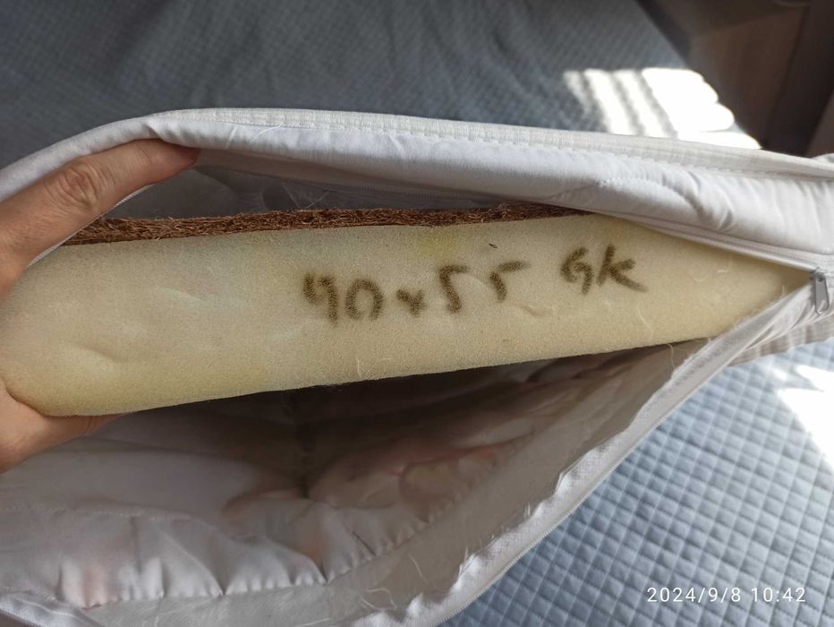 Materac do łóżeczka dostawki 90x55