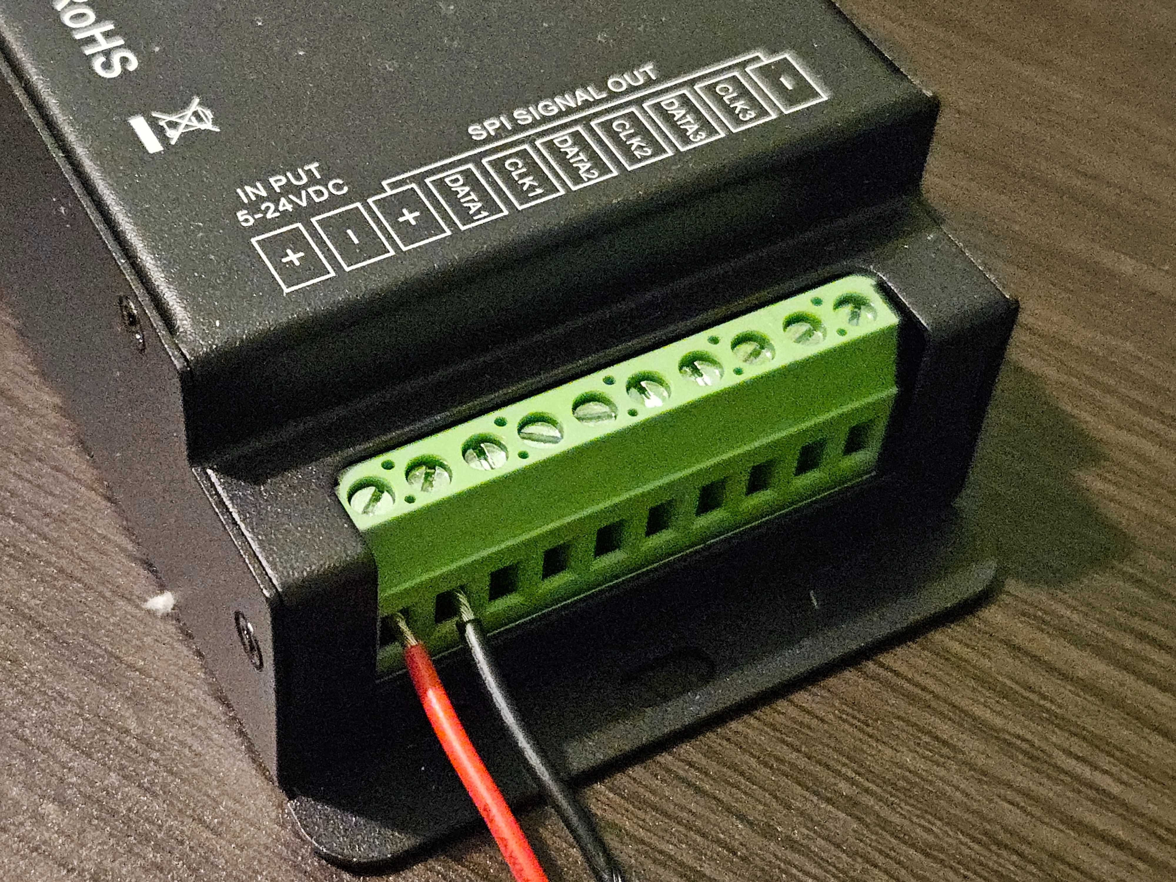 Dekoder SPI DMX512 RGB do taśm cyfrowych LED 5-24V DC RJ45/XLR3 DSA