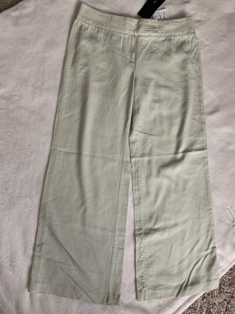 Льняний новий костюм, штани палаццо Marks&Spencer (12/46,S/М розмір)