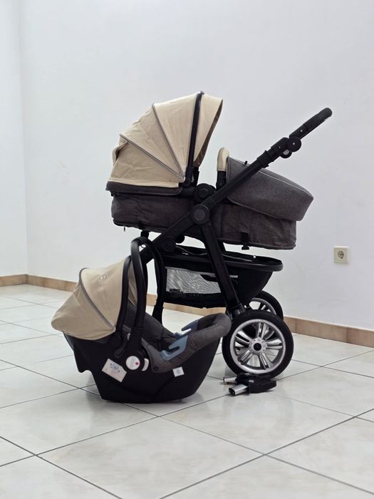 Carrinho de Bebé 3 em 1 ZY Baby – Em Excelente Estado!