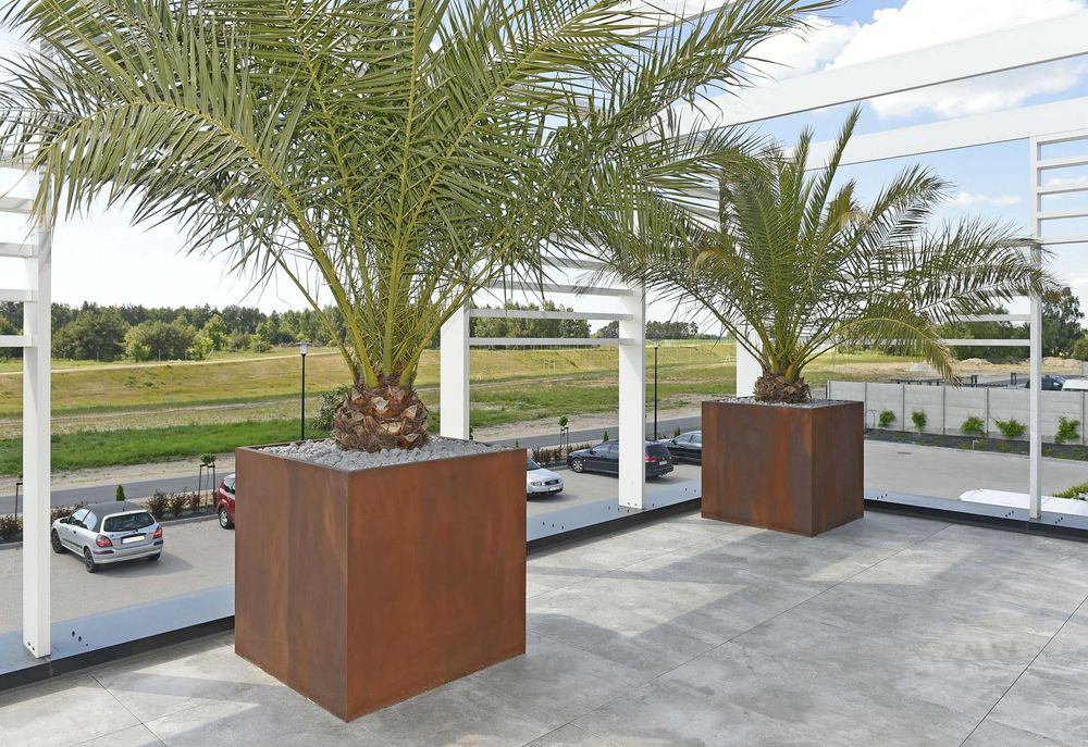 Donice z włókna szklanego na wymiar. Dowolny kolor lub imitacja betonu