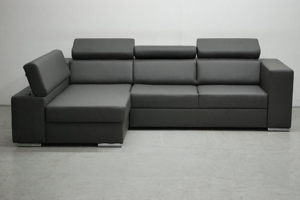 SYM  DESIGN NOWOCZESNY narożnik z funkcja spania pojemnik eco skóra