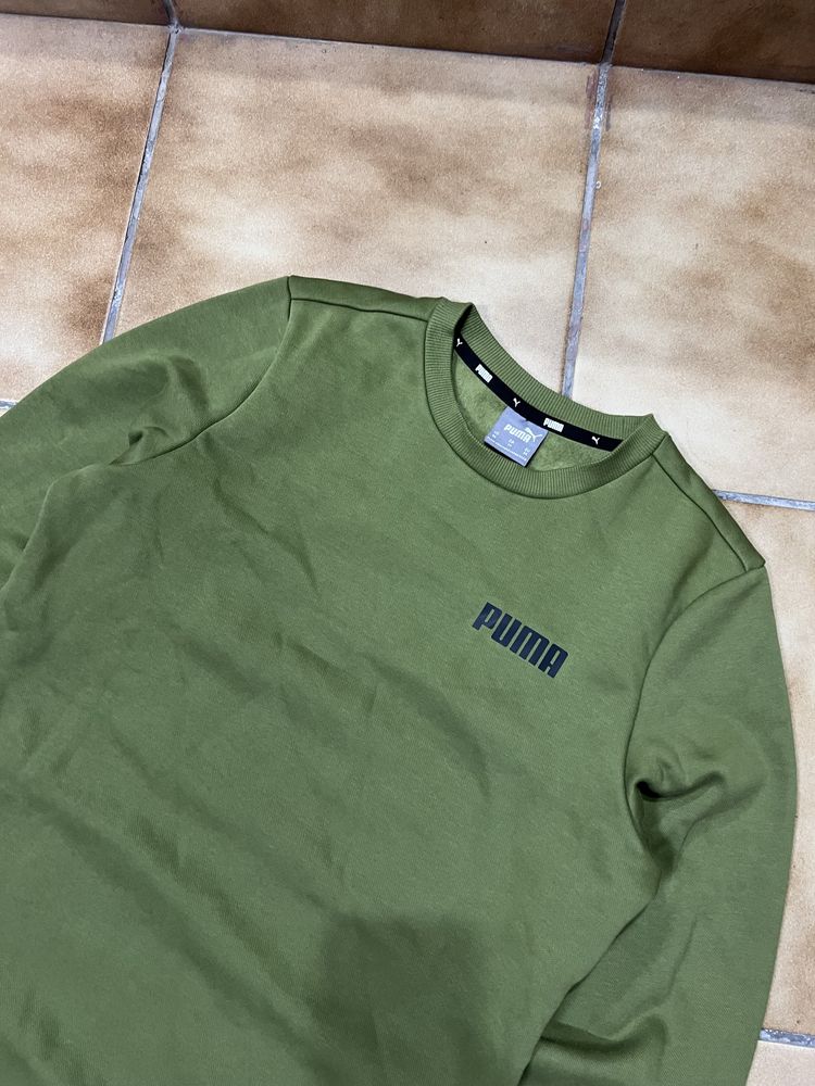 Оригінал світшот Puma новий олива чоловічий кофта XS XXL зелена casual