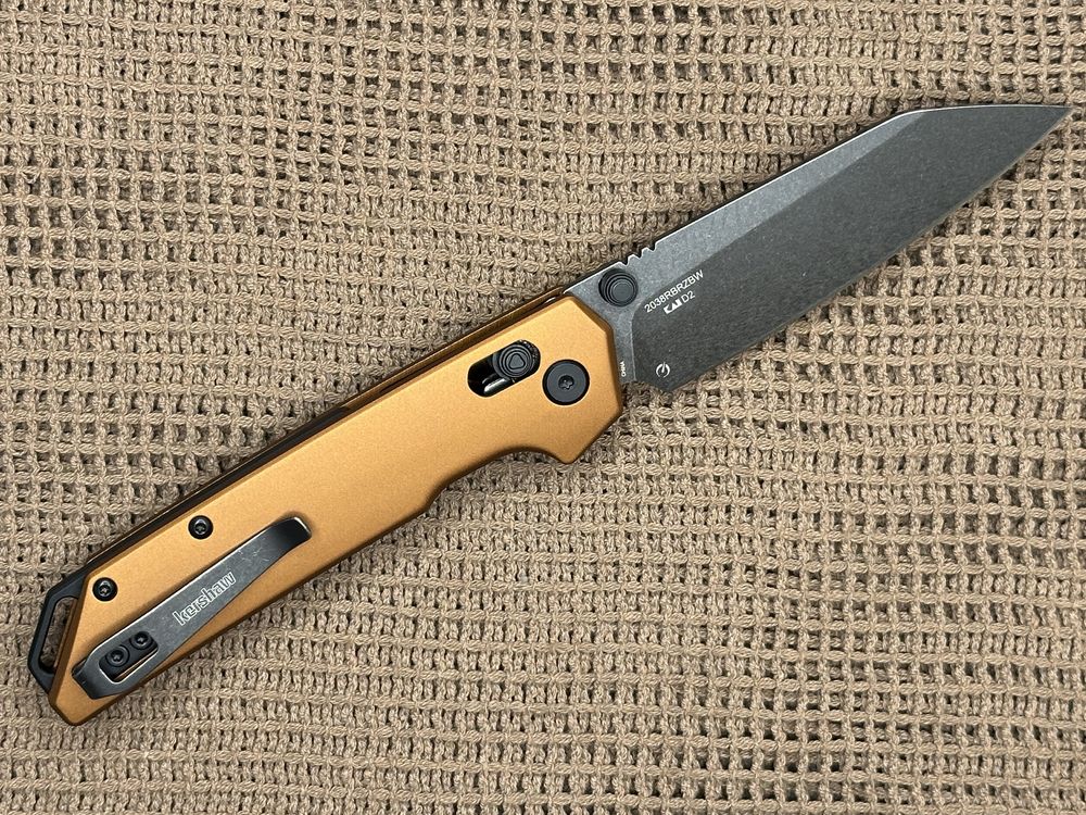 Kershaw Iridium Bronze Aluminum Reverse Tanto D2