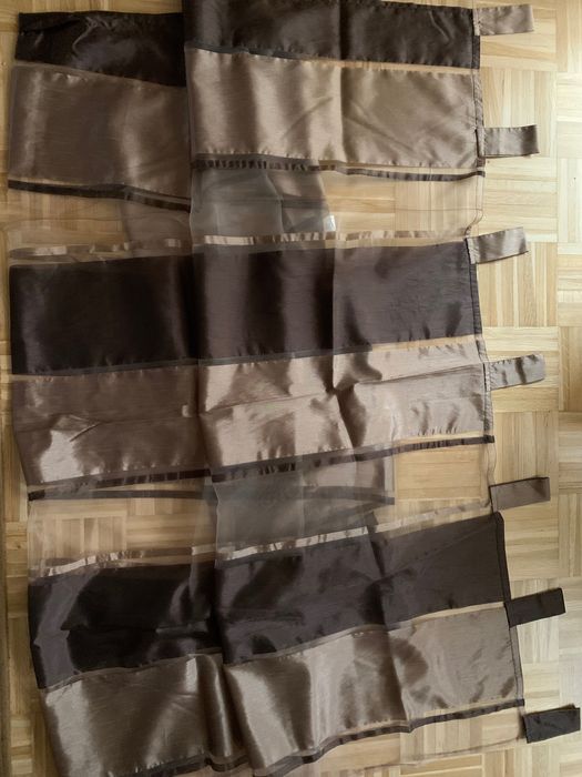 Firanki brązowe 140x245