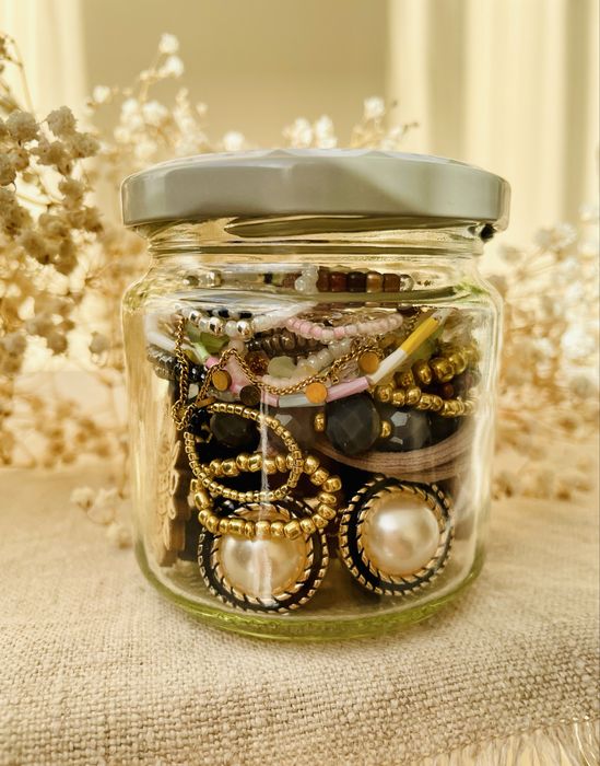 Biżuteria z koralików bransoletki pierścionki naszyjnik mystery jar