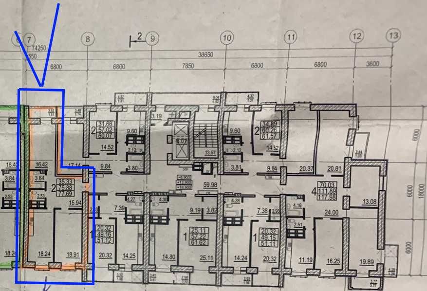 Продам в сданном новострое ЖК "Овис" 2к.кв, 78м, 8/15, Центр. Е-оселя