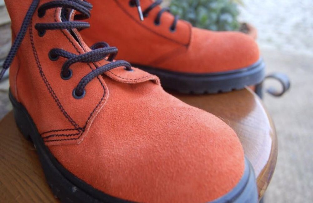 Botas vintage cor laranja