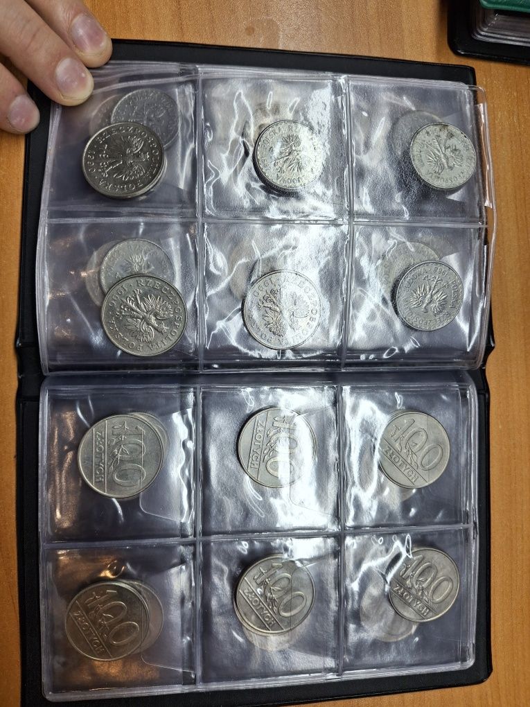 KOLEKCJA MONET 450 SZTUK 10 Klaserów Polska Świat  Inwestycja