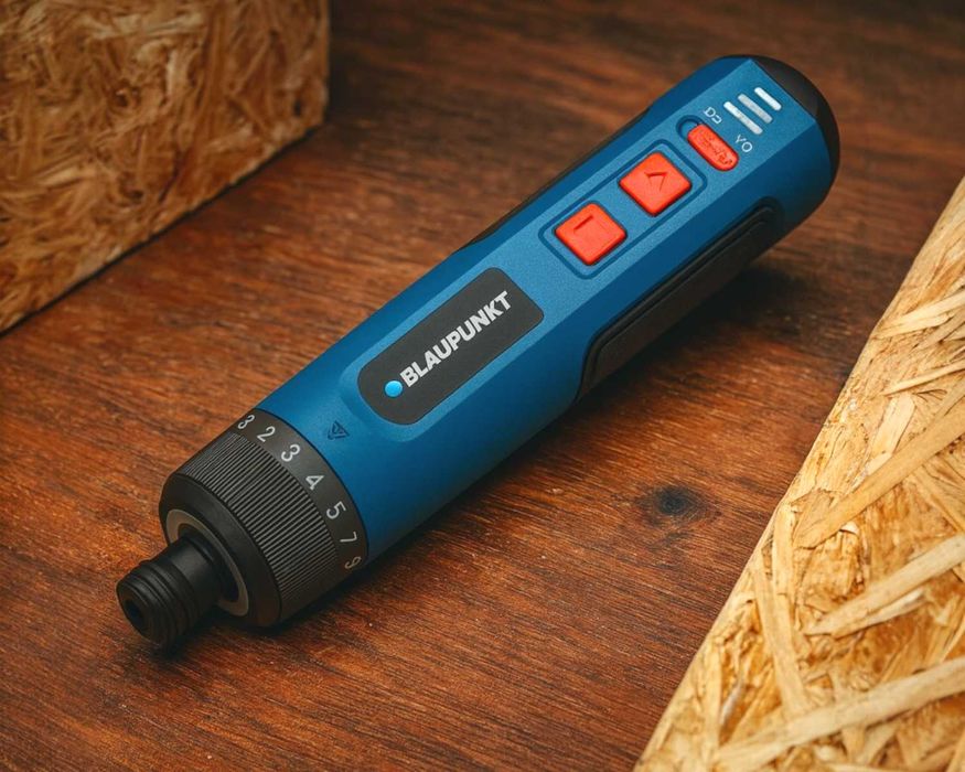 KOMPLETNY ZESTAW Blaupunkt Wkretak 4V 26 Bitów Etui Ładowarka USB-C
