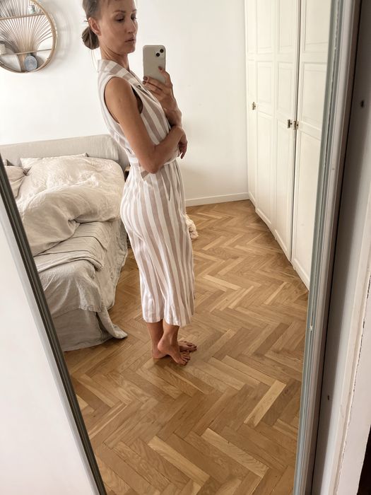 Kombinezon letni lniany paski Calvin Klein roz.36/S