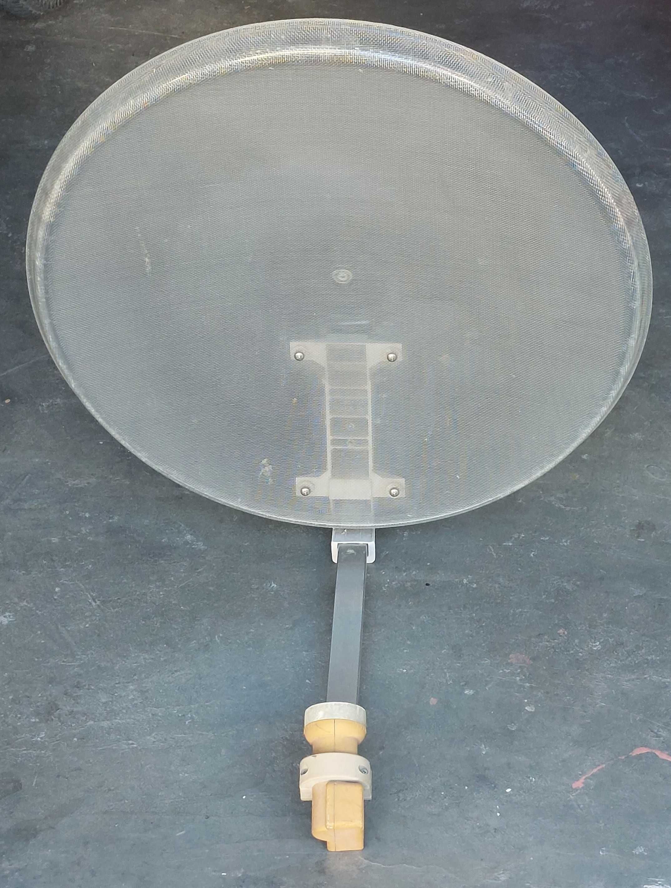 Antena parabólica transparente, 60x65cm, c/ LNB Edison