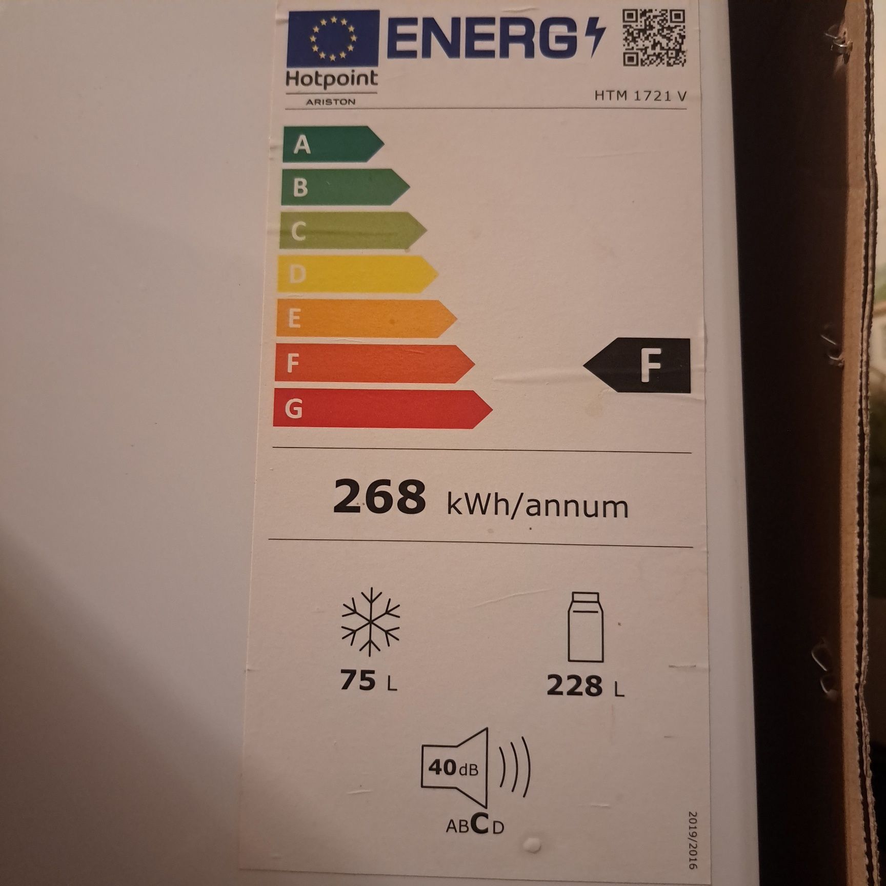 200€ Frigorífico Ariston Hotpoint