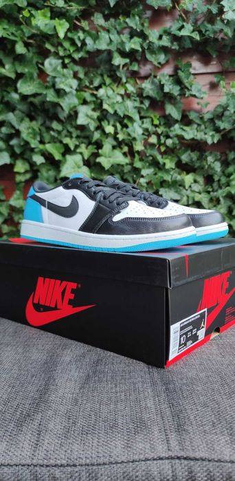 Jordan 1 Retro Low OG Black Dark Powder Blue - rozmiar 44