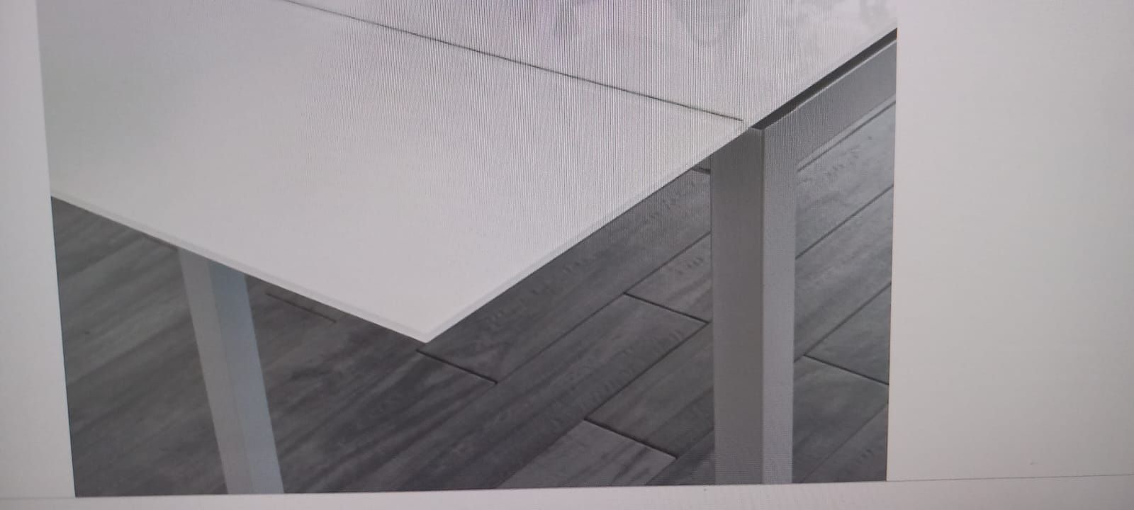 Mesa cozinha extensível em vidro