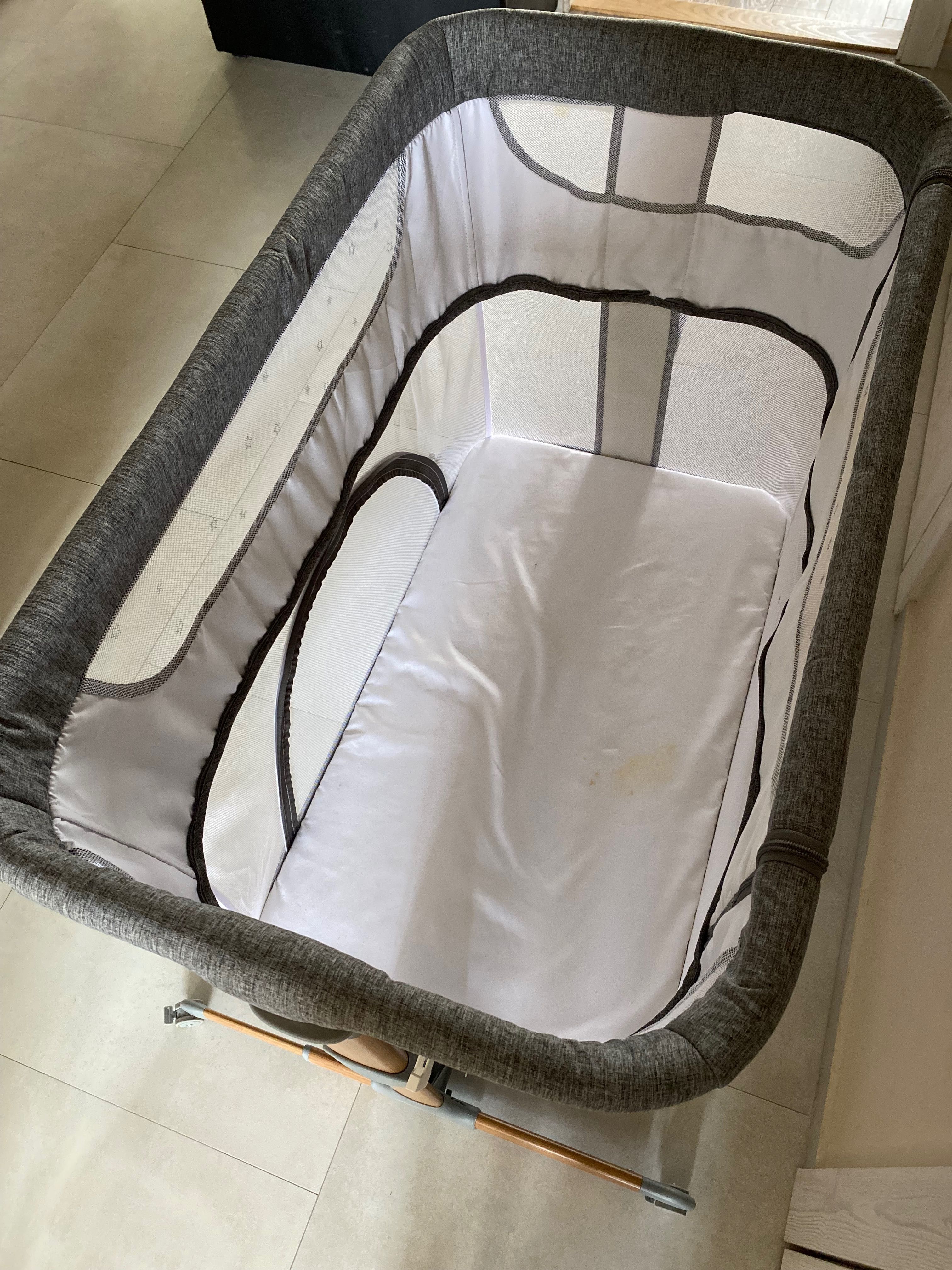 MoMi, Smart Bed, łóżeczko dostawne, 4w1, szare