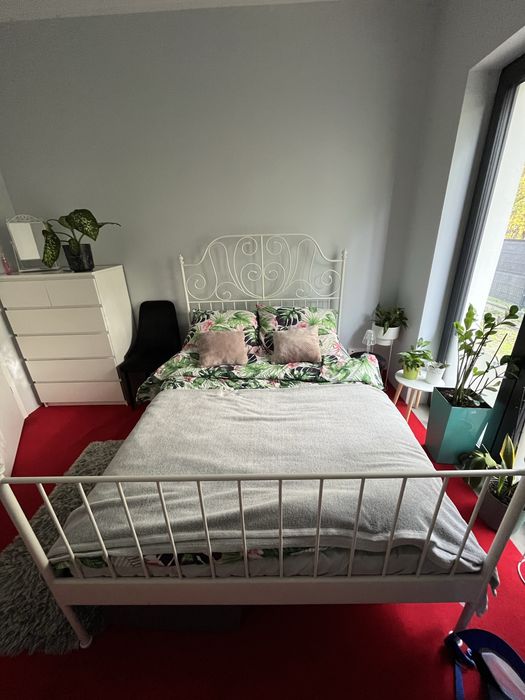 Lozko metalowe podwojne ikea leirvik