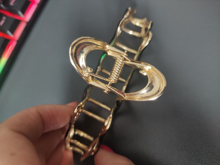 Великий металевий зажим для волосся, новий