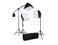 KIT iluminação fotografia e vídeo 3 softboxes com lâmpadas LED