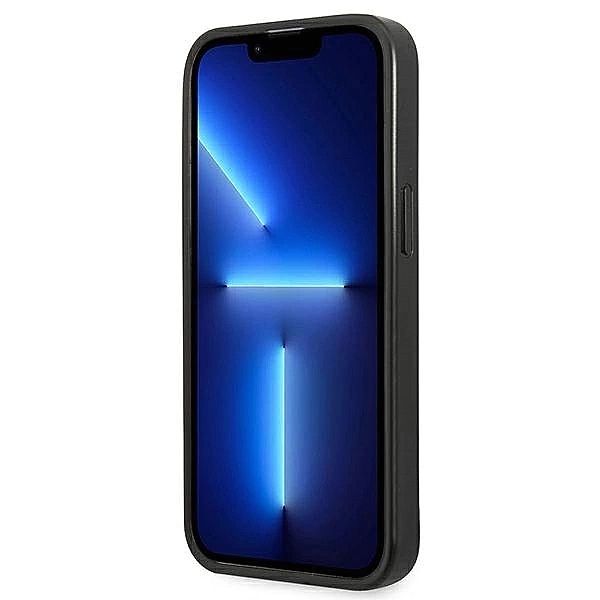 Etui Karl Lagerfeld Saffiano Plaque na iPhone 13 Pro Max 6,7" - srebrn