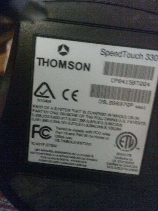 cabos internet telefone RJ11 ADSL Speedtouch modem thomson