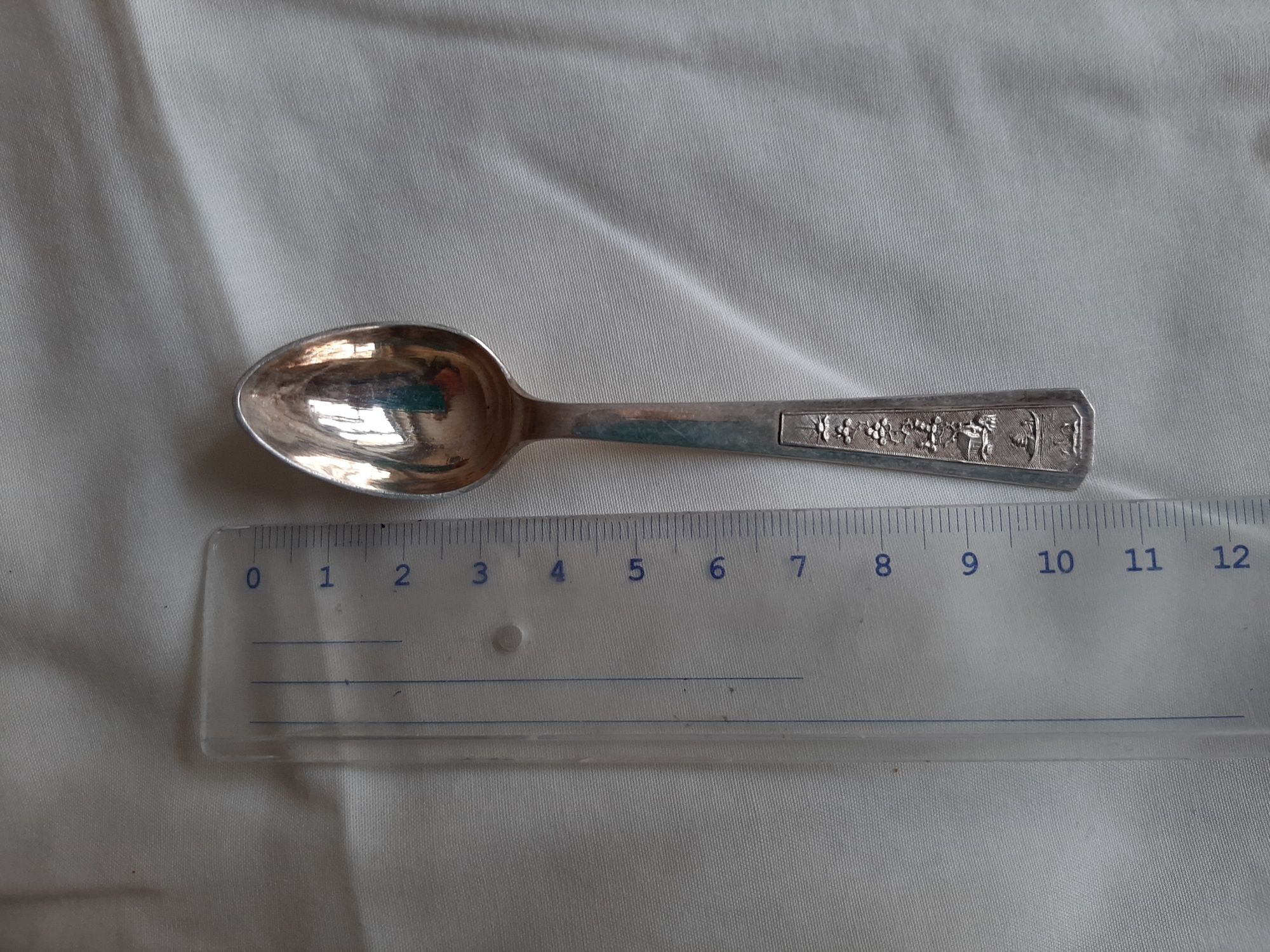 Srebrne łyżeczki do kawy komplet Wietnam XX w, 79 g, srebro pr.900