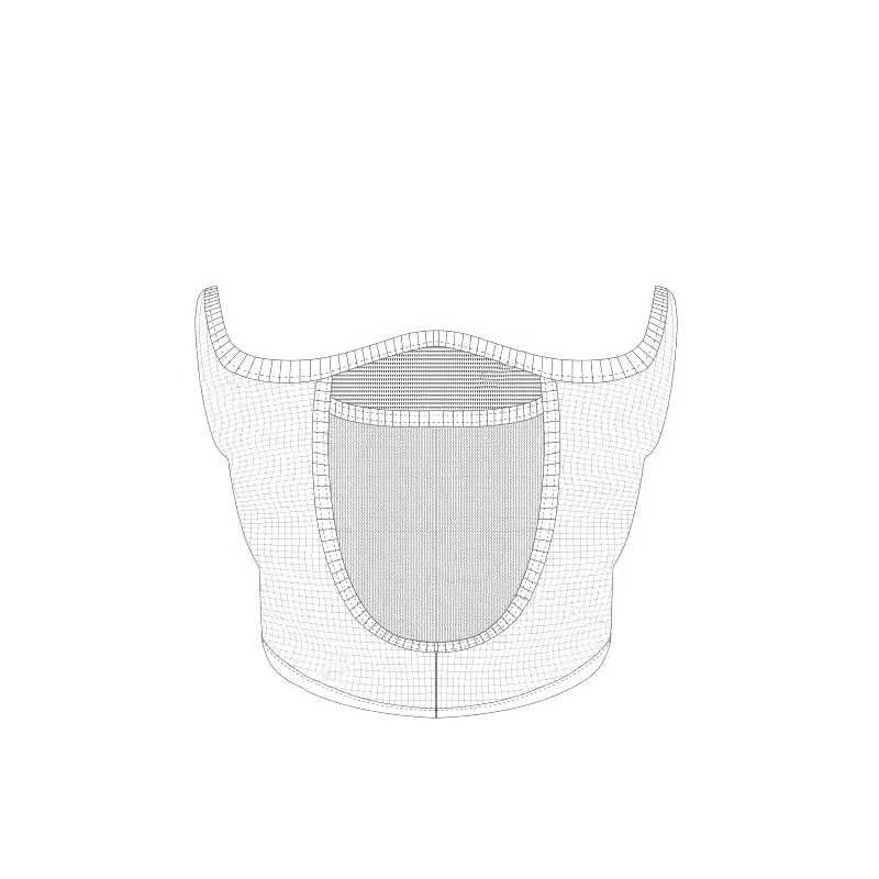 Máscara balaclava respirável fixação velcro