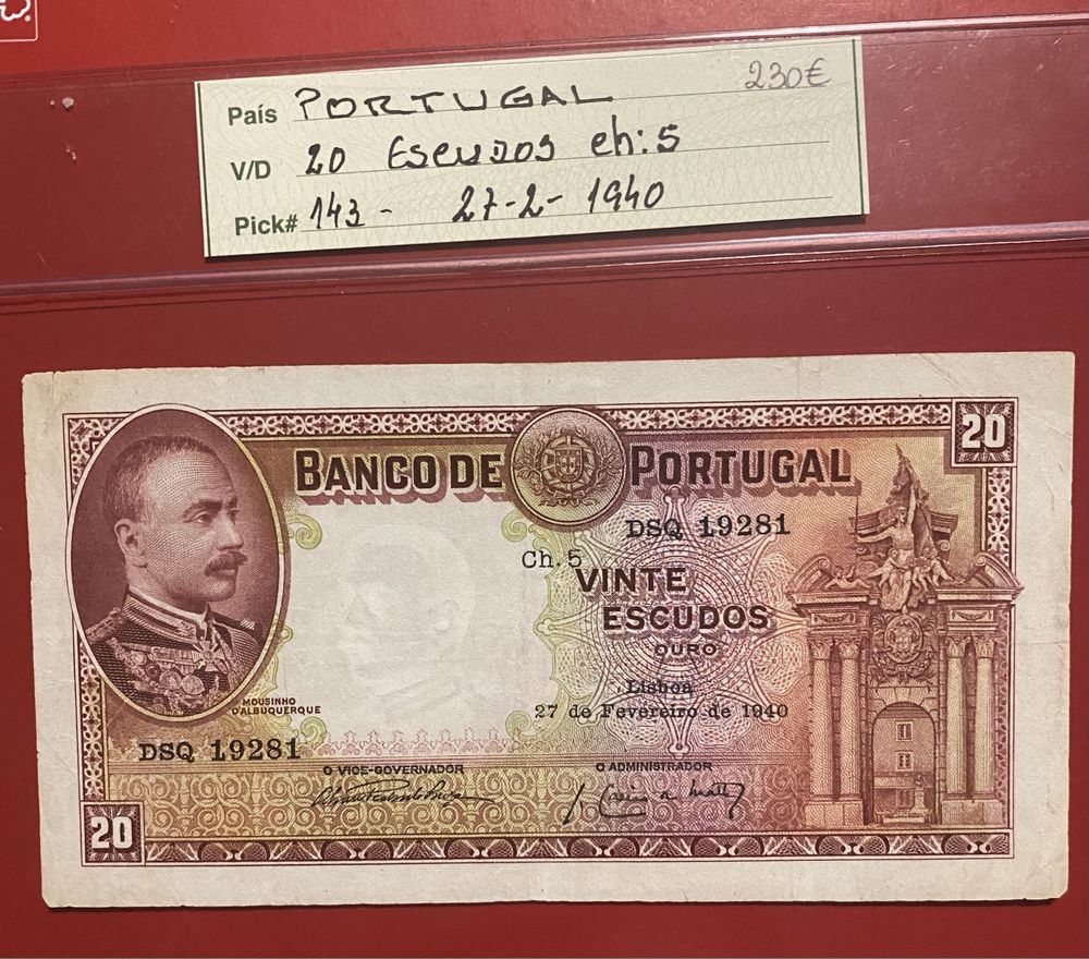 Nota 20$00 Ch.5 - 27 Fevereiro 1940