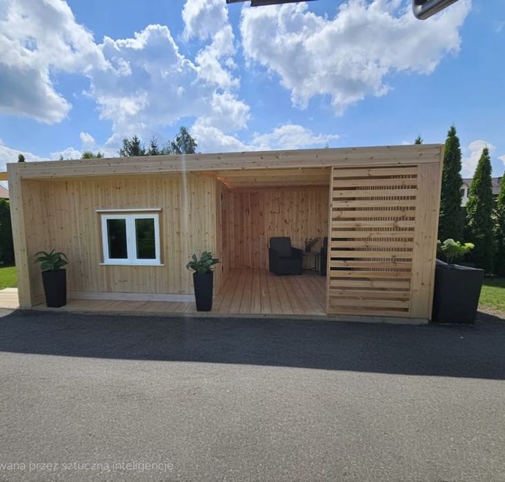 Nowoczesny domek ogrodowy 3x6 m