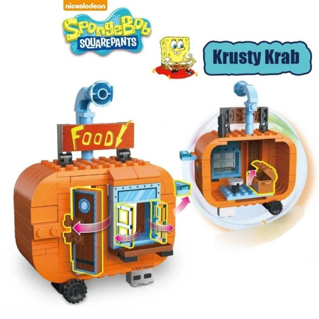 Nowy duzy zestaw klocki konstrukcyjne SpongeBob Kanciastoporty Patryk