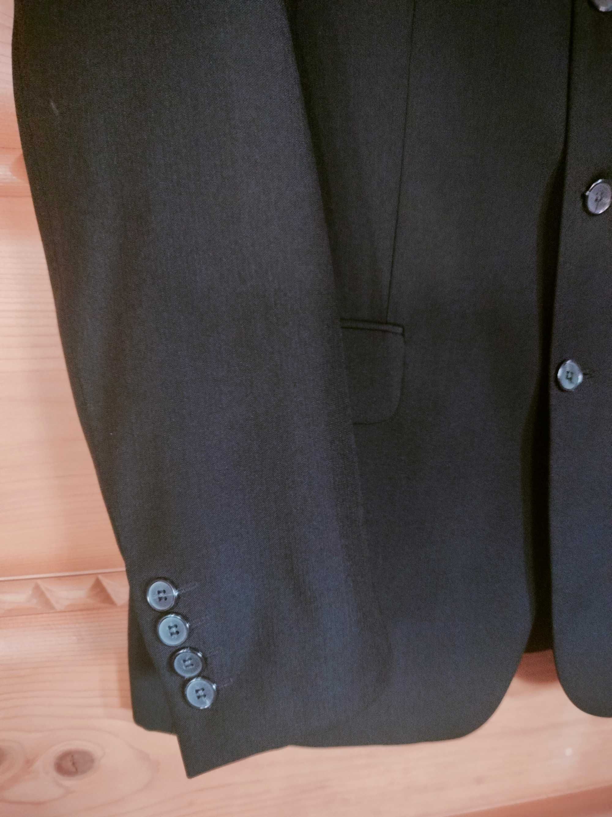 Komplet czarny garnitur kamizelka spodnie