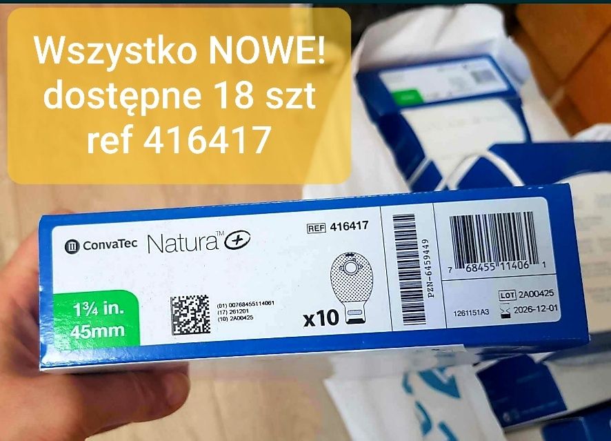 ConvaTec Worek stomijny Natura+ 416417 Nowe!cena za opak.Dostępne18szt