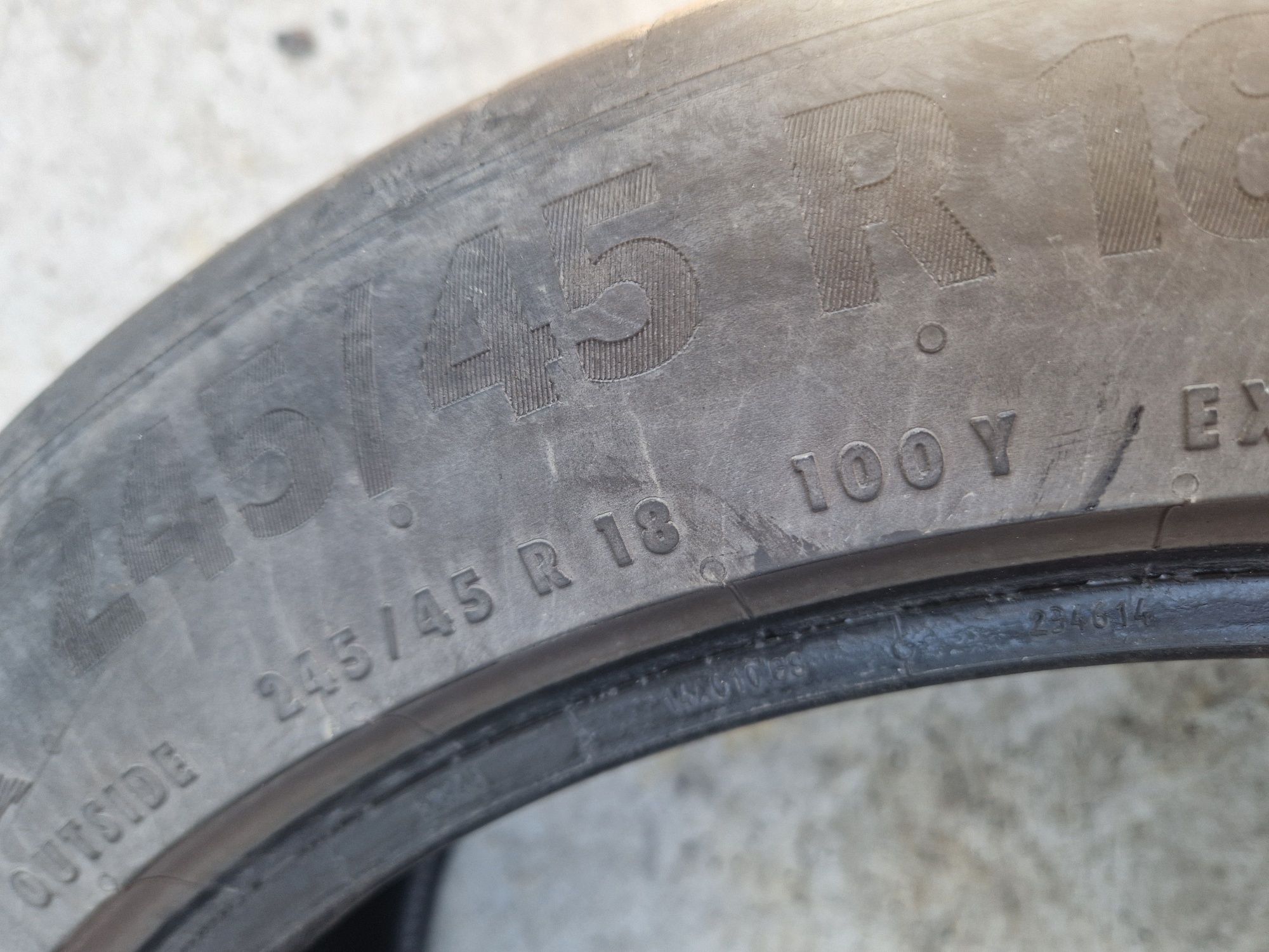4x używane opony letnie 245/45R18 Continental PremiumContact6