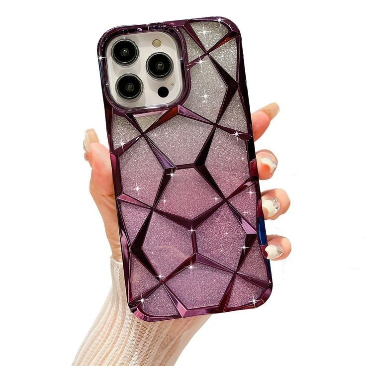 Блестящий силиконовый чехол Iphone 13 pro