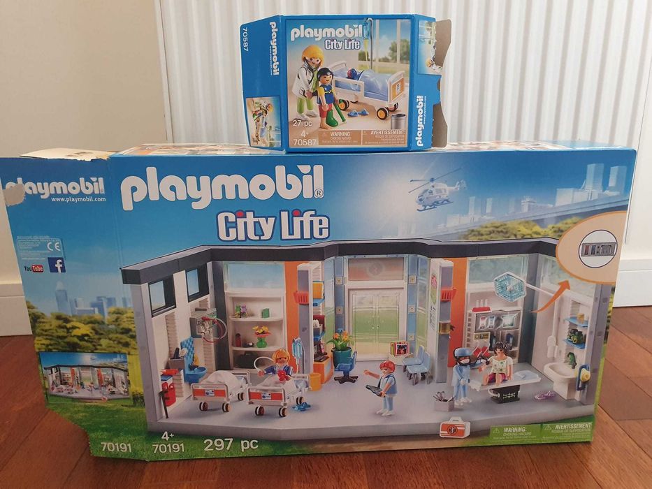 Playmobil 70191 Szpital + Playmobil 70587 Mały pacjent