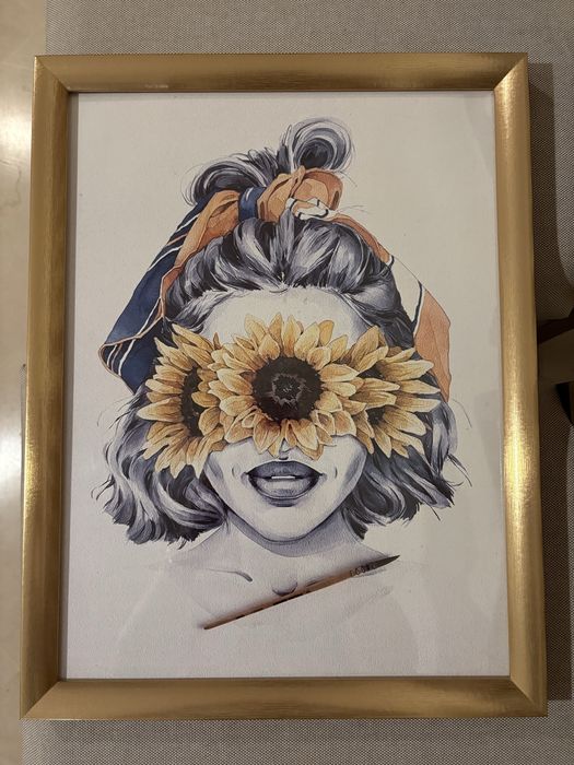 Moldura dourada como NOVA 30 x 40 cm