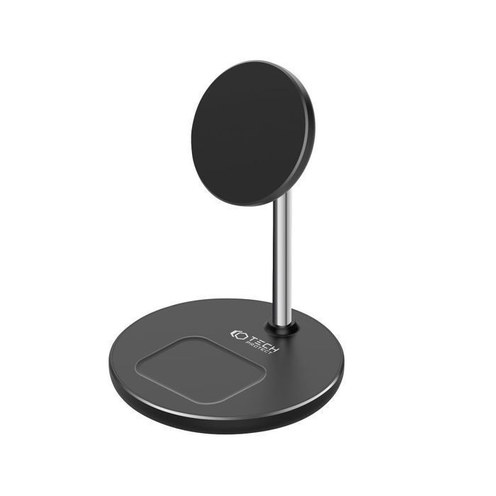 Tech-Protect Qi15W-A21 2In1 Magnetic Magsafe Wireless Charger Black