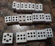 Kostka listwa ceramiczna zaciskowa - 1 2 3 torowa 2,5 mm 2 - 20 sztuk
