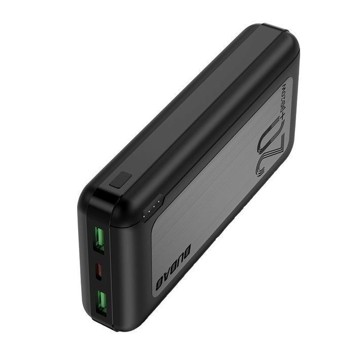 Dudao powerbank 20000 mAh PD 20W QC 3.0 2x USB / USB Typ C czarny